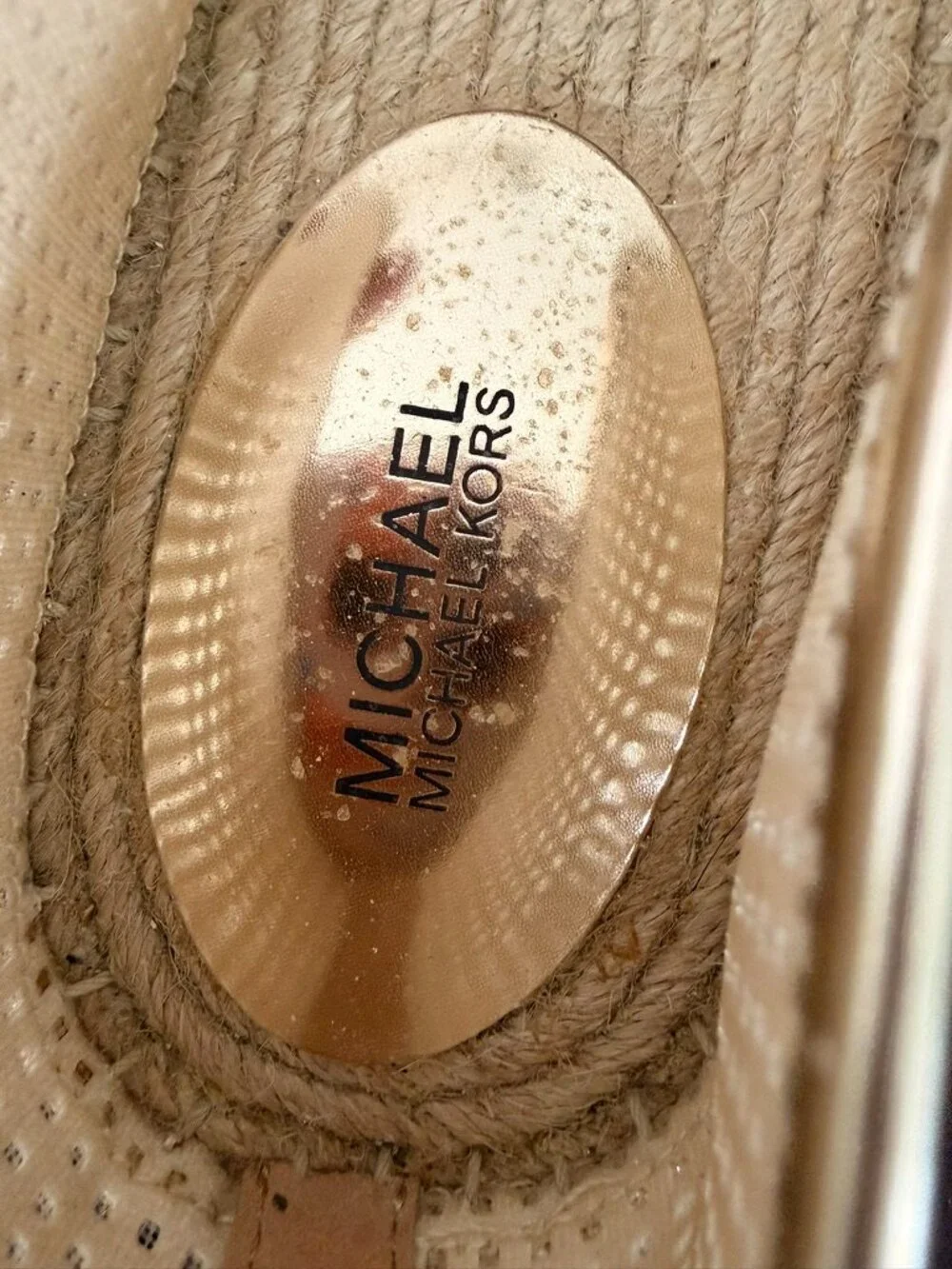 MICHAEL Michael Kors gold loafers slip ons size 11 /